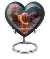 Lunar Urn, heart-shaped memorial urn.