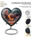 Lunar Urn, heart-shaped memorial urn.
