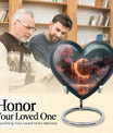 Lunar Urn, heart-shaped memorial urn.