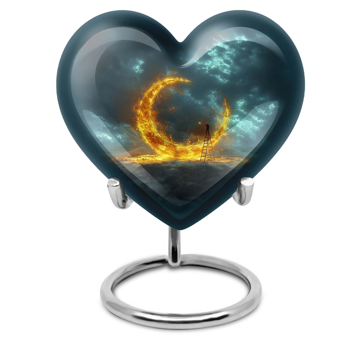 Lunar Urn, a large heart-shaped