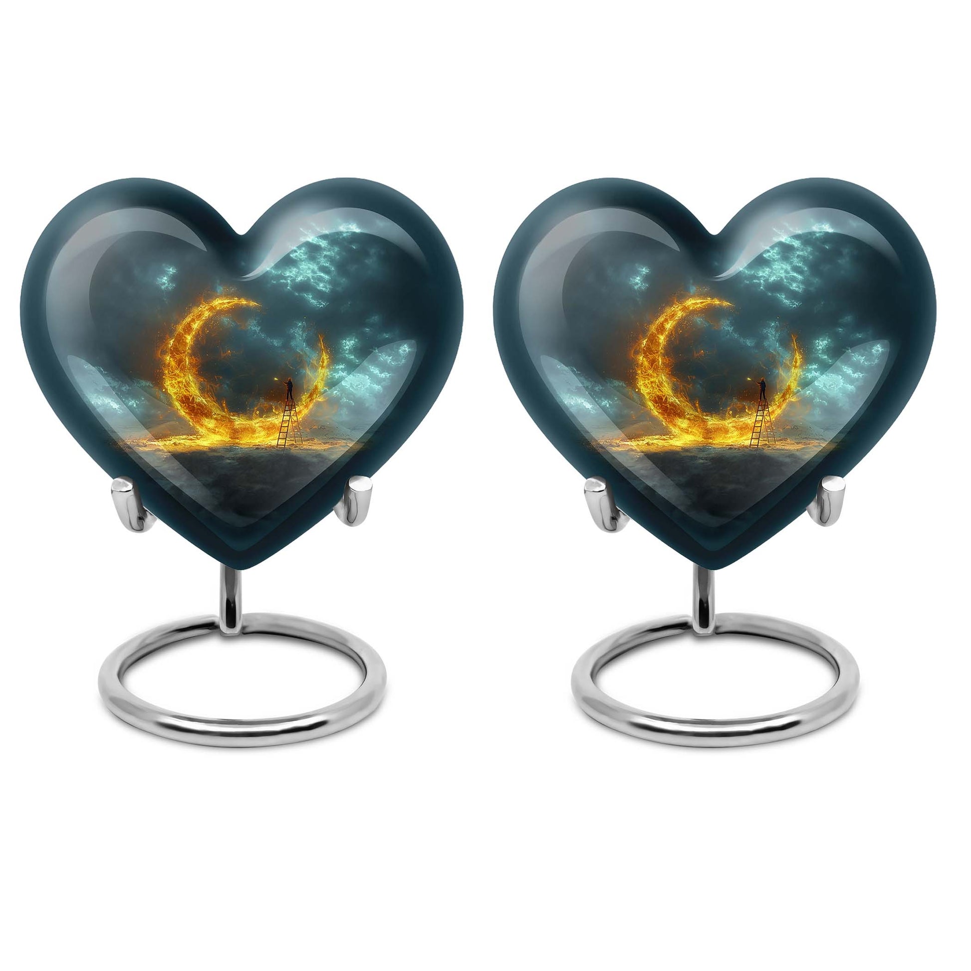 Lunar Urn, a large heart-shaped