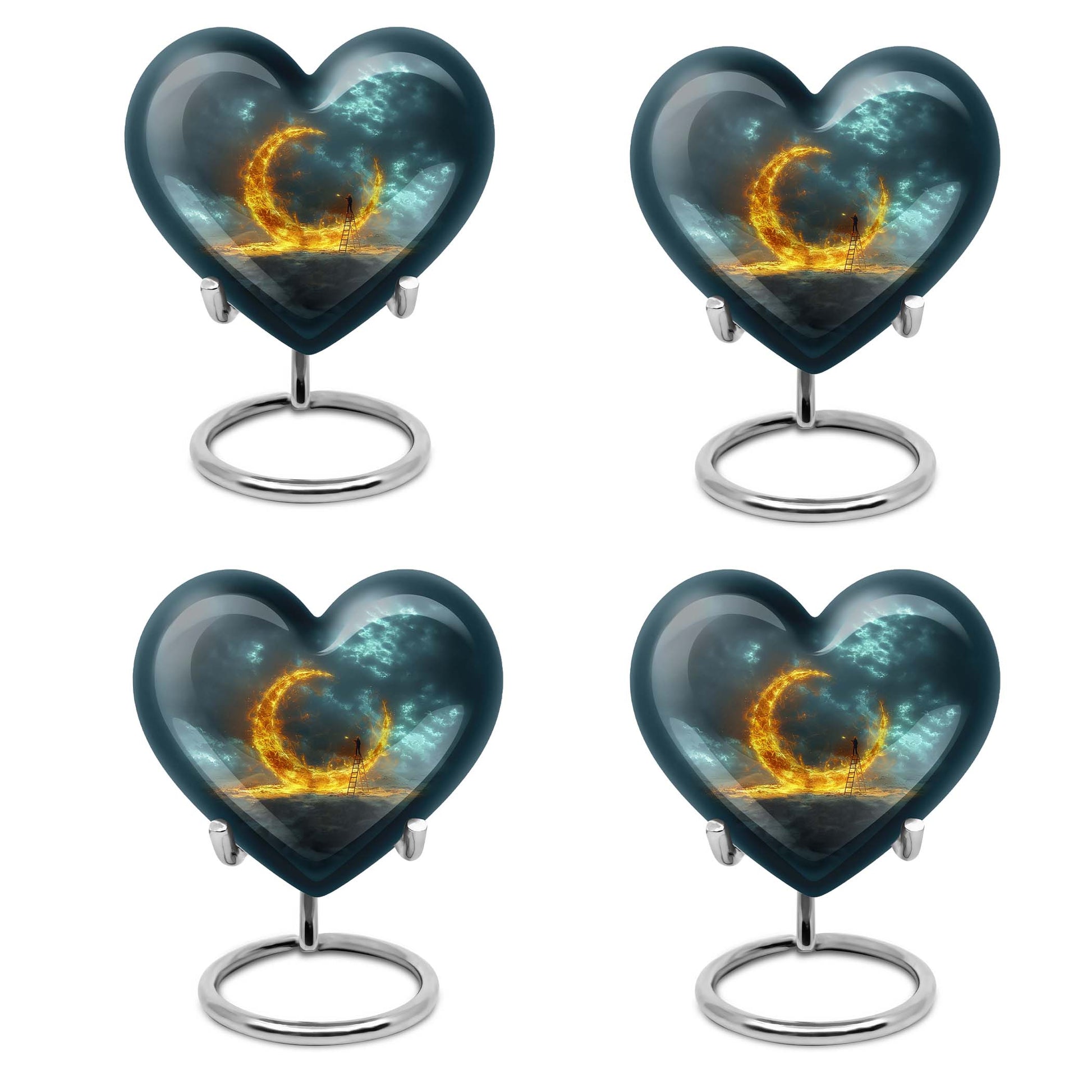 Lunar Urn, a large heart-shaped