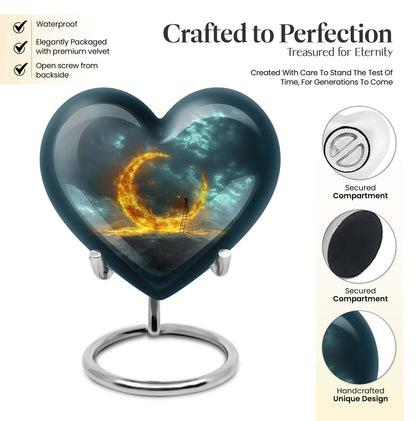 Lunar Urn, a large heart-shaped
