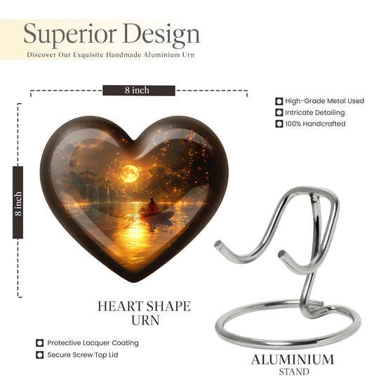heart-shaped Lunar Urn