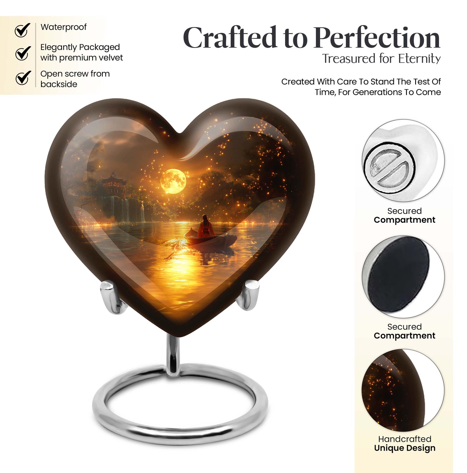 heart-shaped Lunar Urn