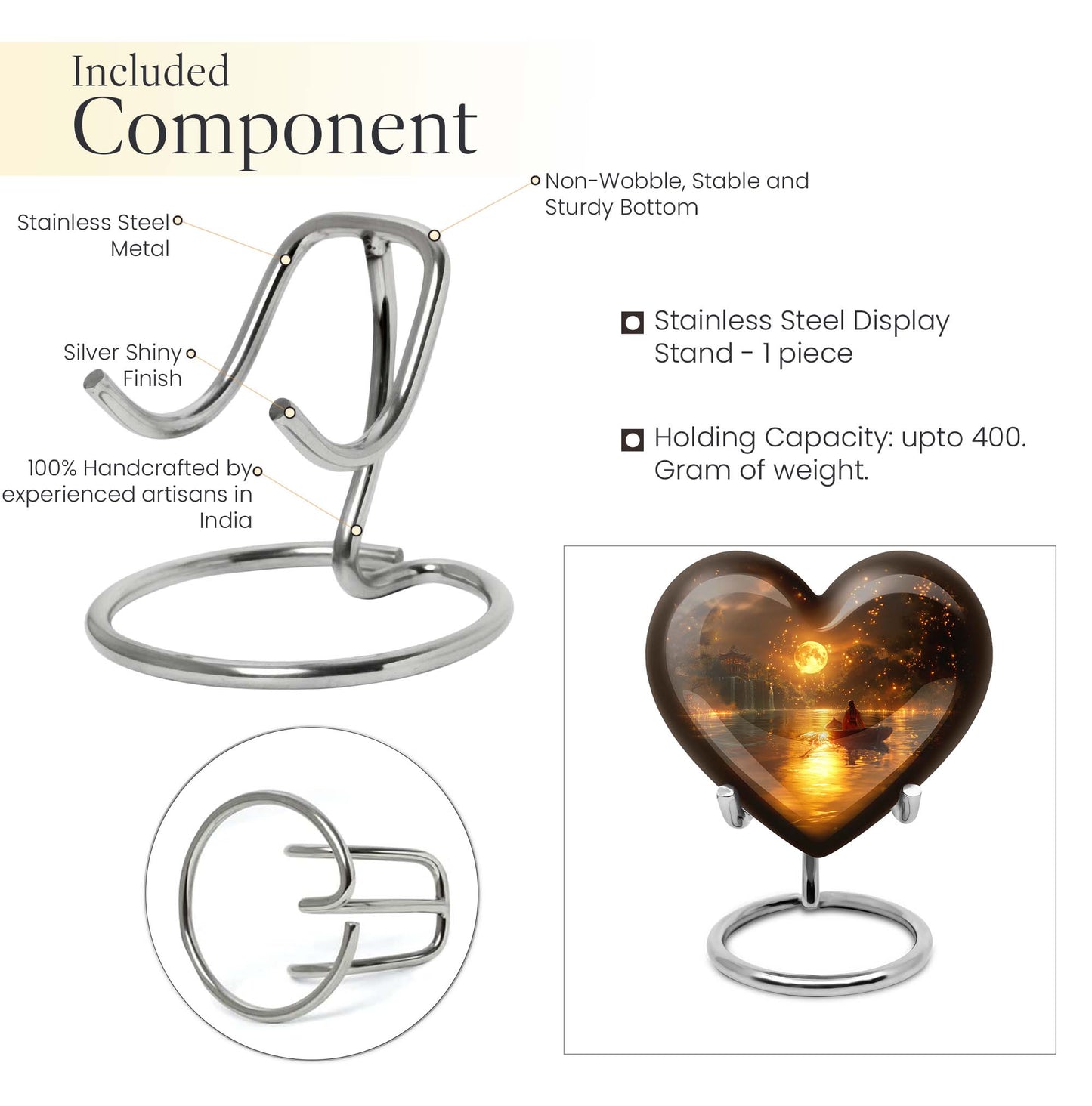 heart-shaped Lunar Urn