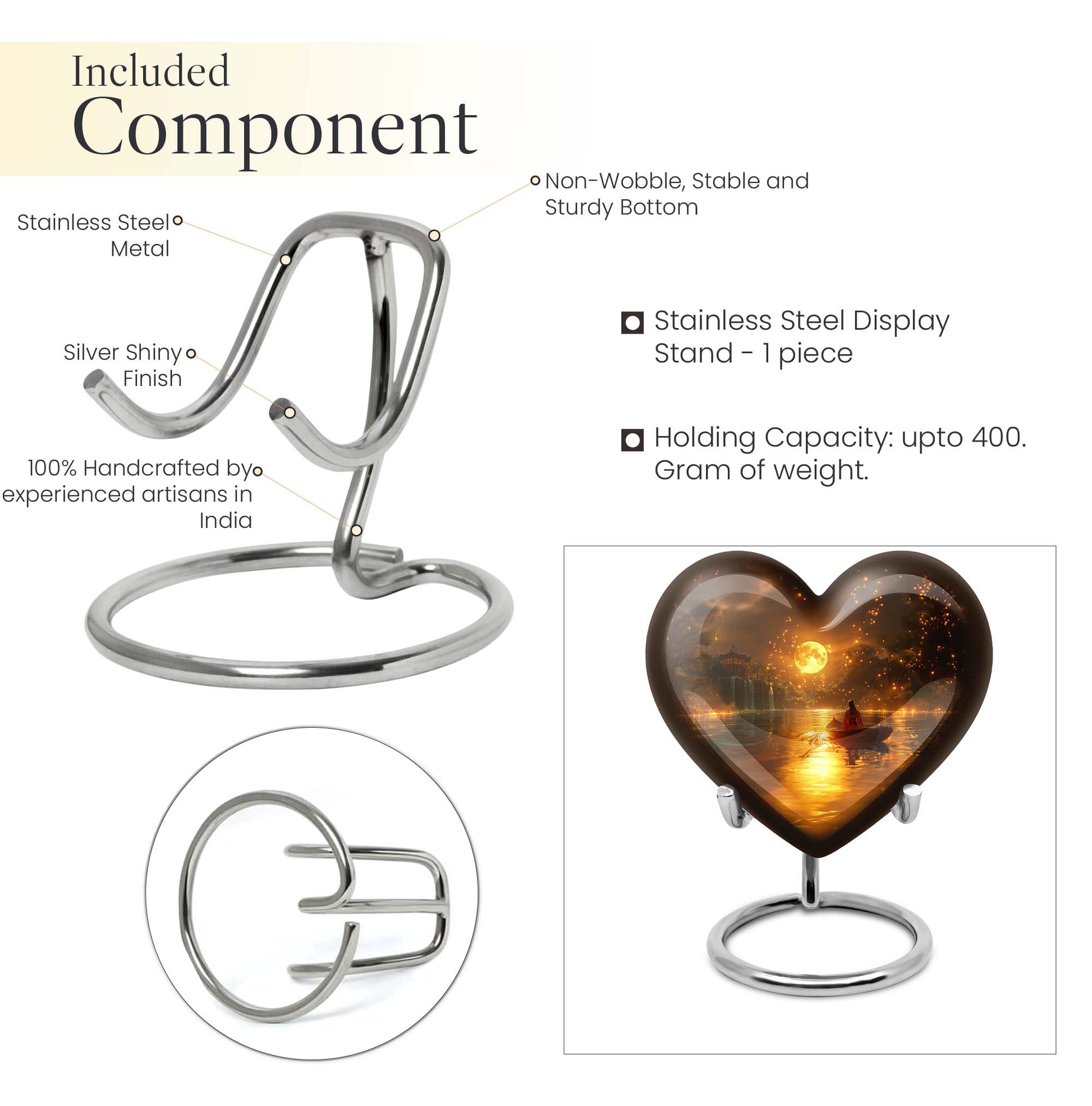 heart-shaped Lunar Urn