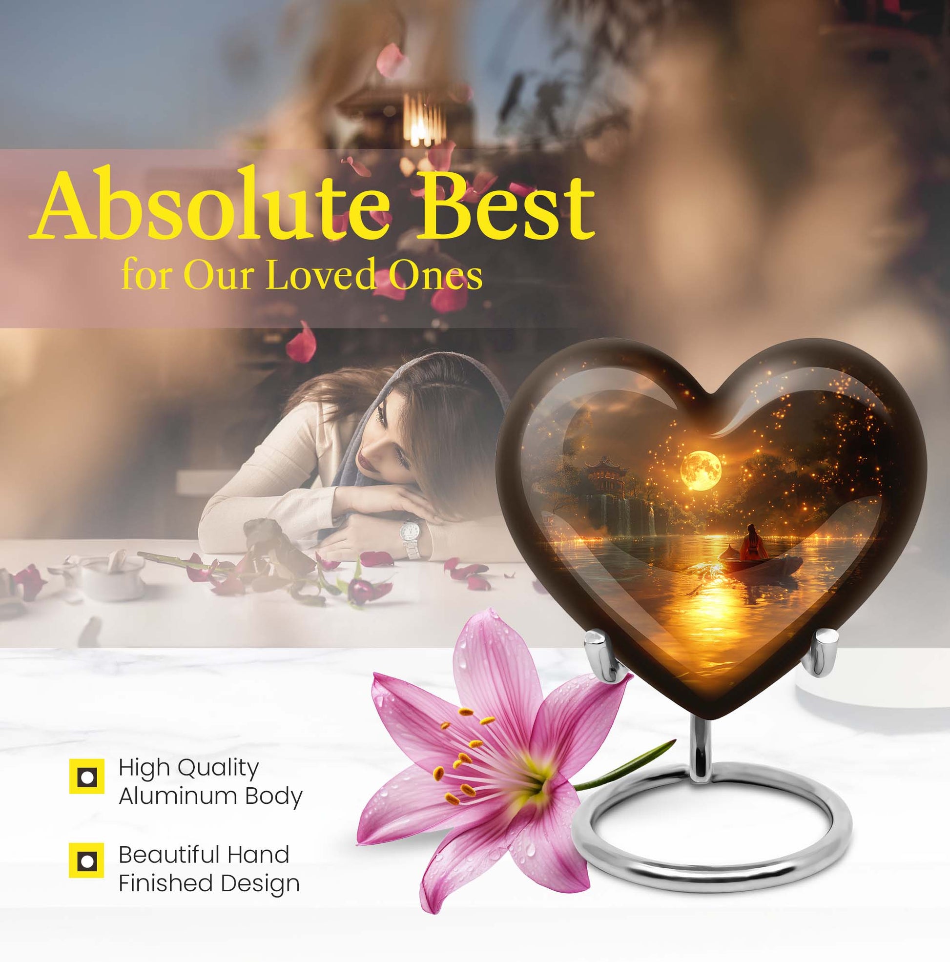 heart-shaped Lunar Urn