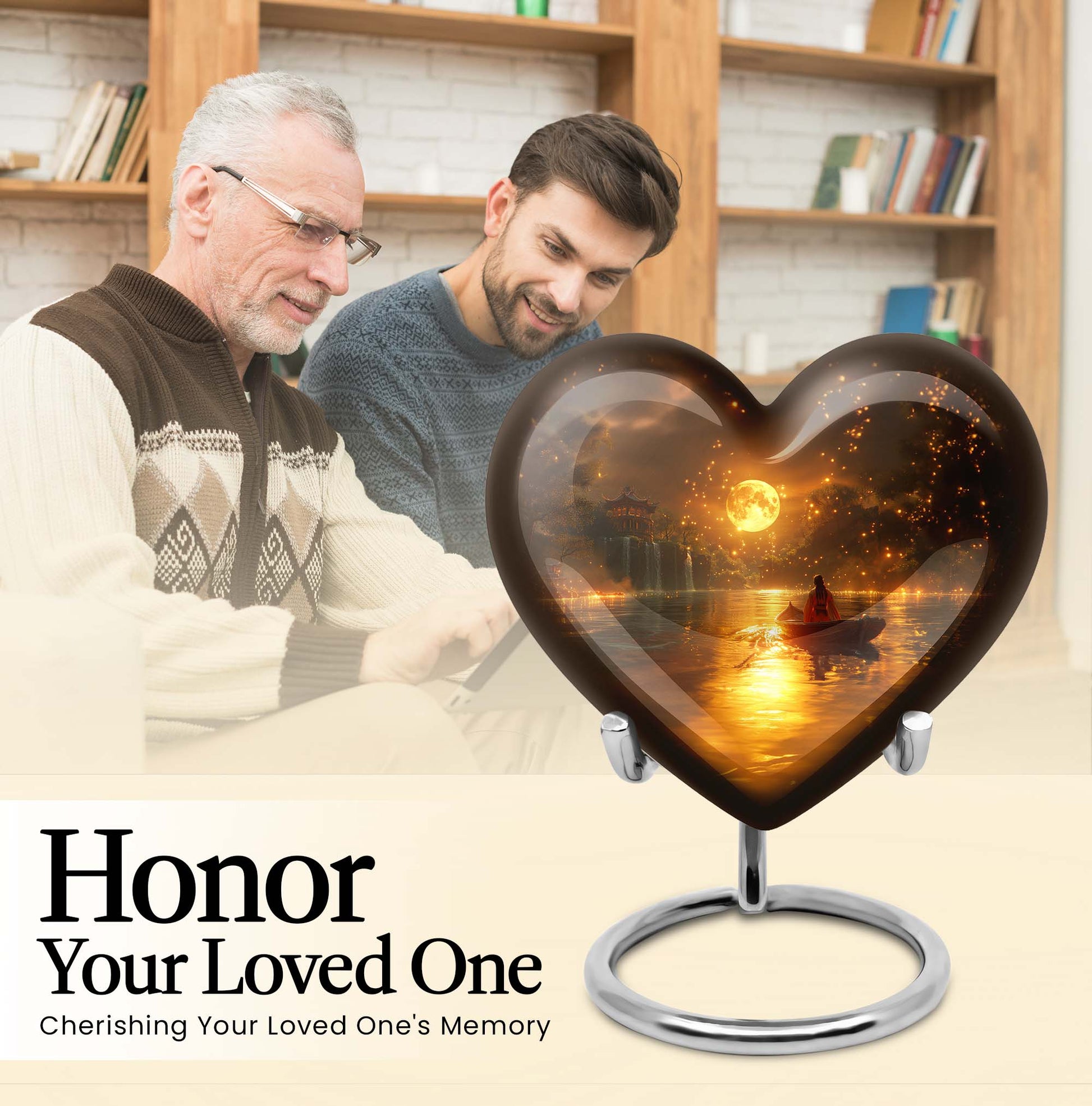 heart-shaped Lunar Urn