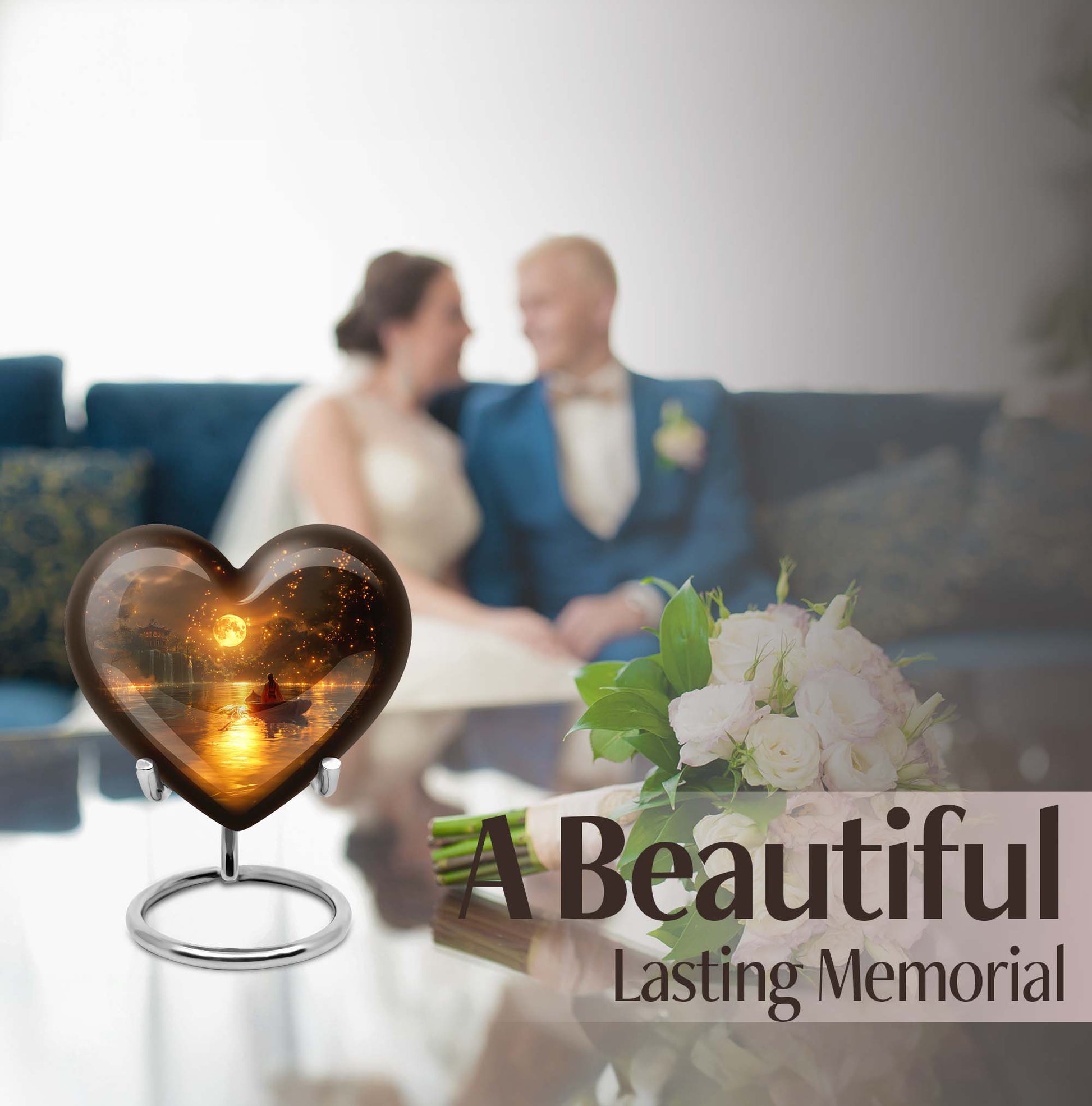 heart-shaped Lunar Urn