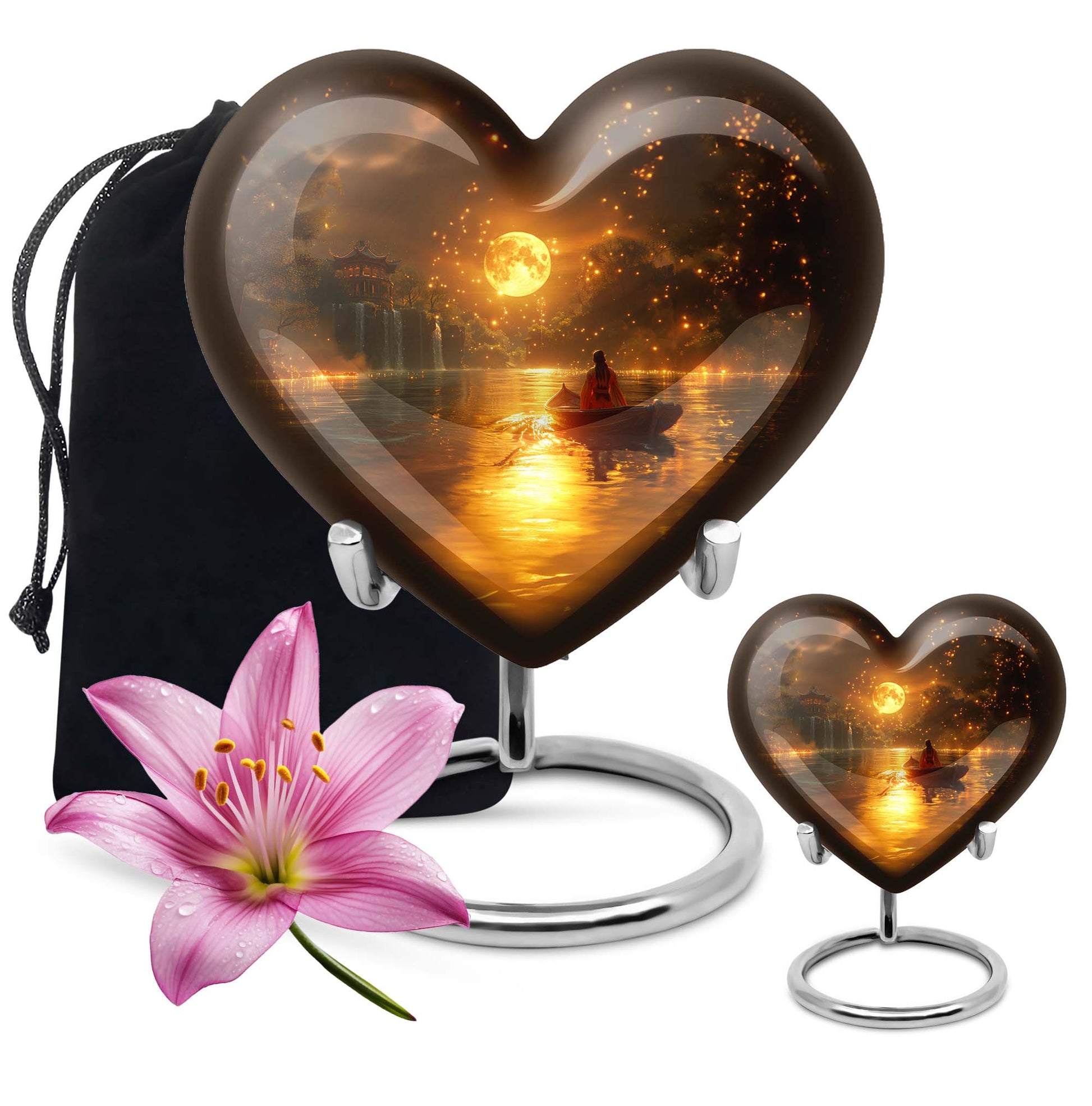 heart-shaped Lunar Urn