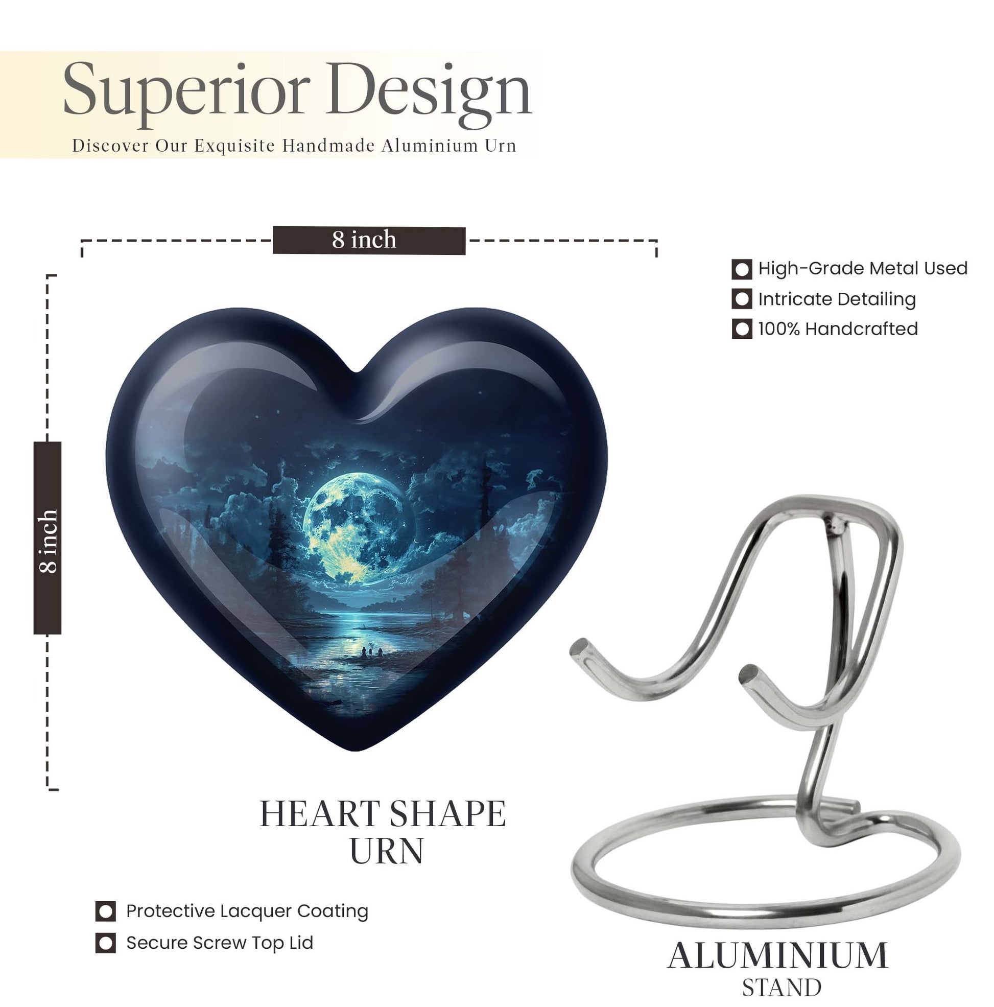 Lunar Urn, heart design