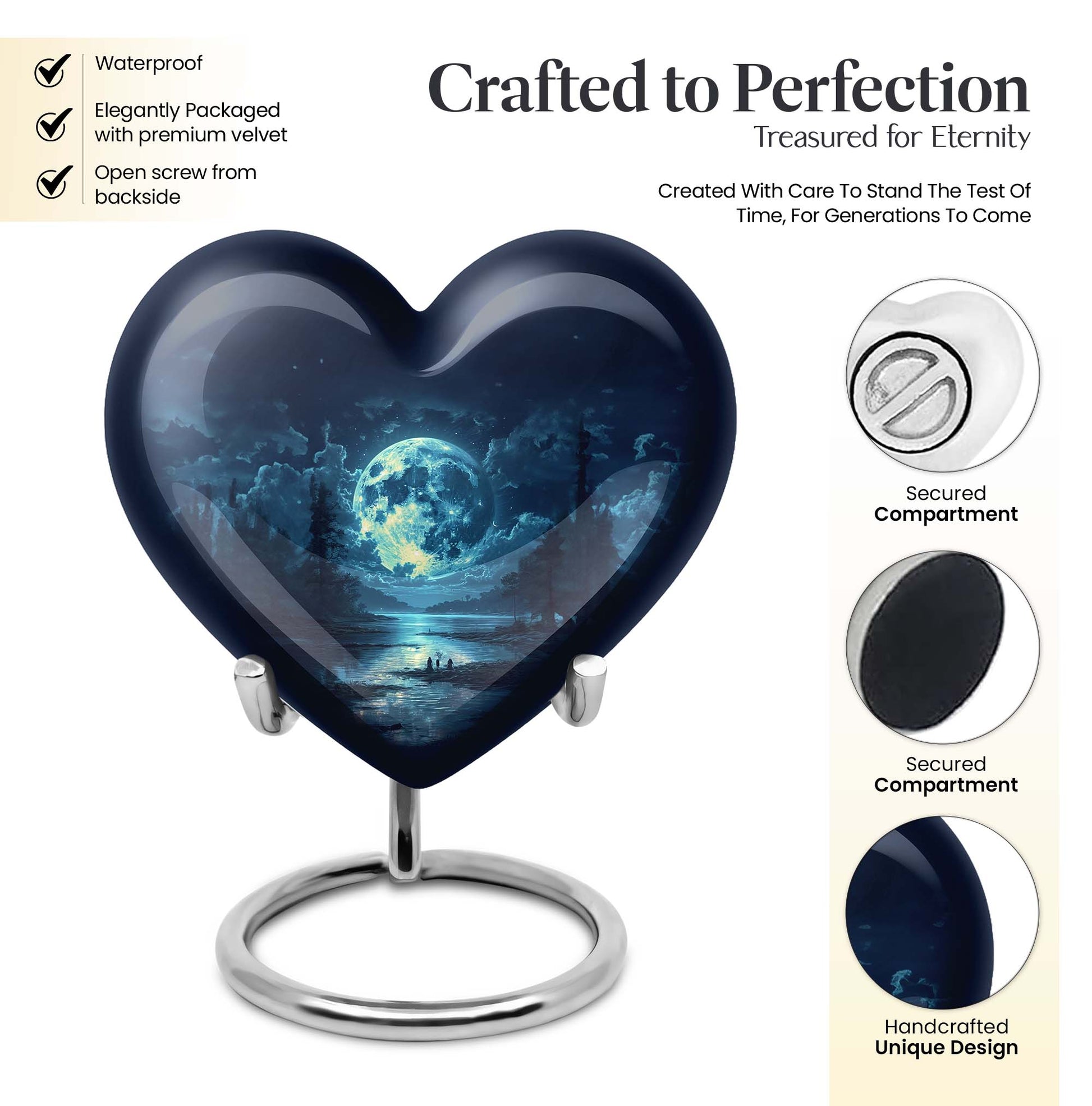 Lunar Urn, heart design