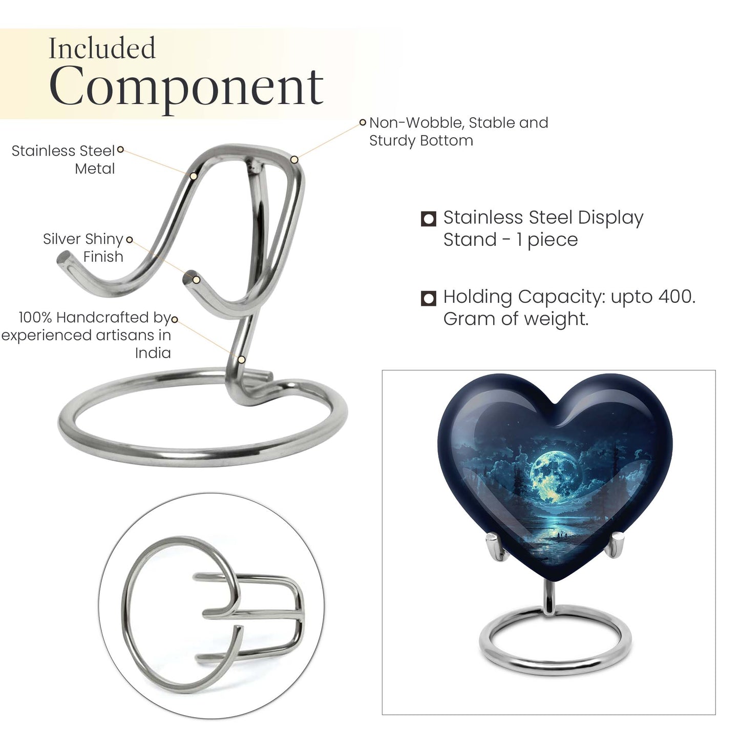 Lunar Urn, heart design