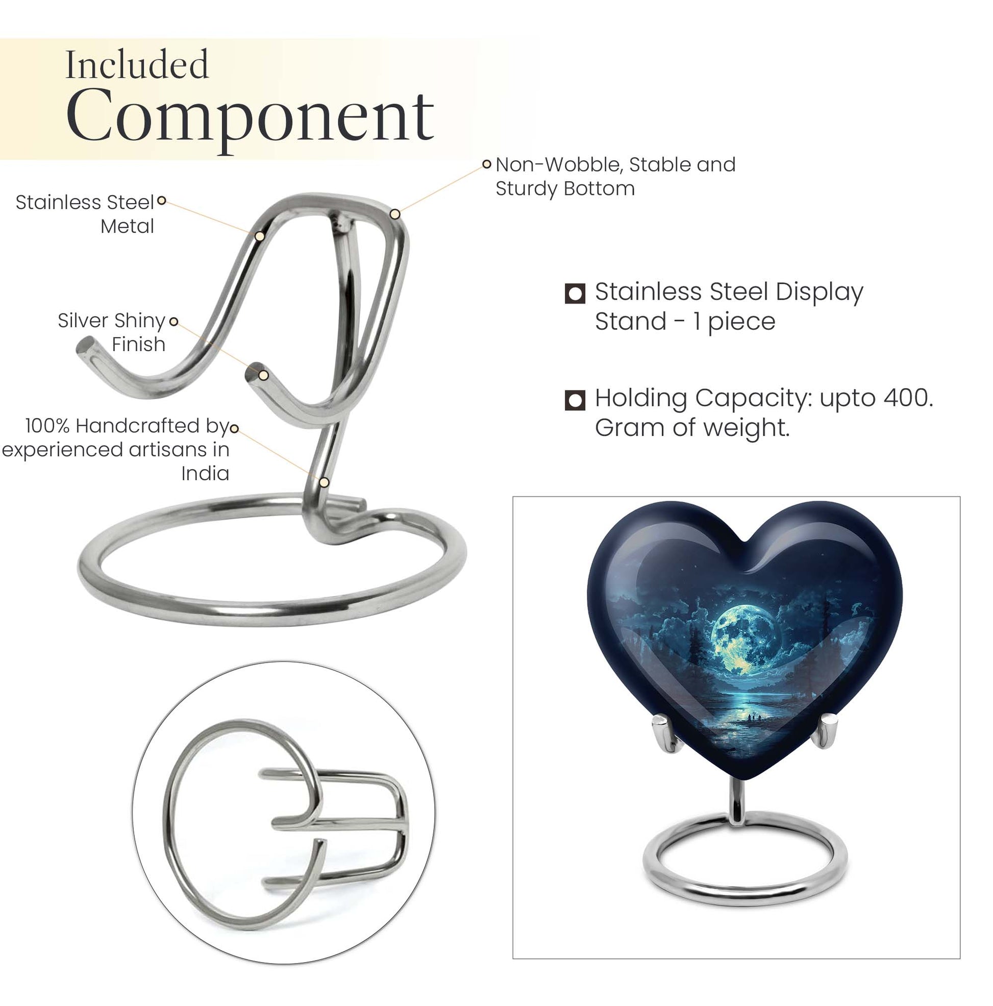 Lunar Urn, heart design