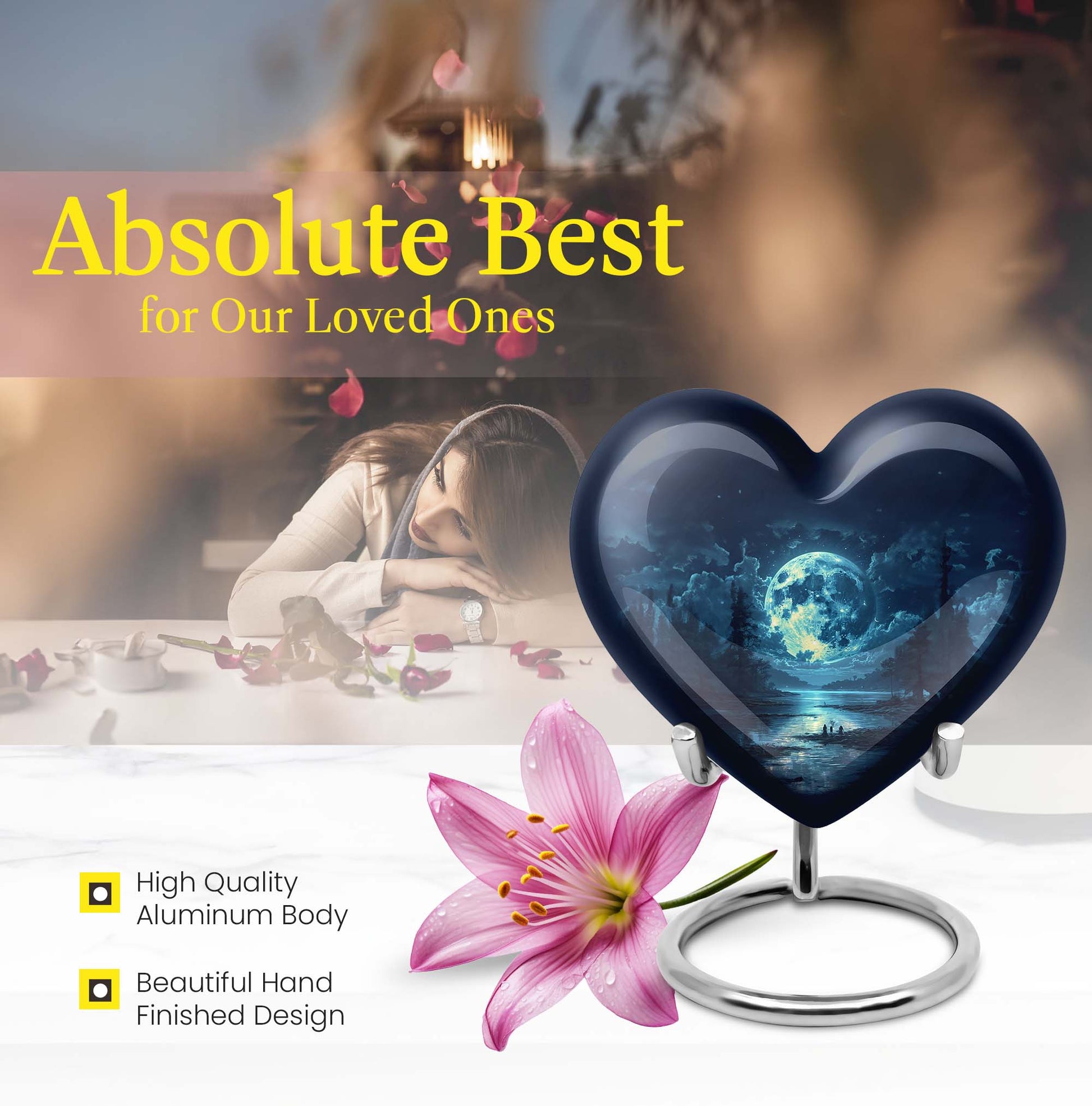 Lunar Urn, heart design