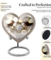 Heart-shaped Ring Urn for adult ashes,