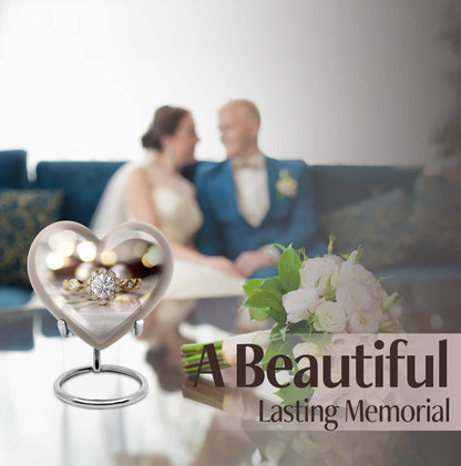 Heart-shaped Ring Urn for adult ashes,