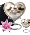 Heart-shaped Ring Urn for adult ashes,