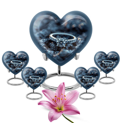 a large aluminium memorial cremation urn for mom's ashes