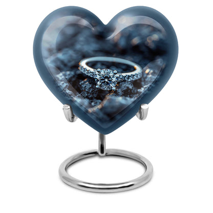 a large aluminium memorial cremation urn for mom's ashes