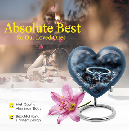 a large aluminium memorial cremation urn for mom's ashes