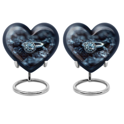 Heart design Ring Urn for ashes.