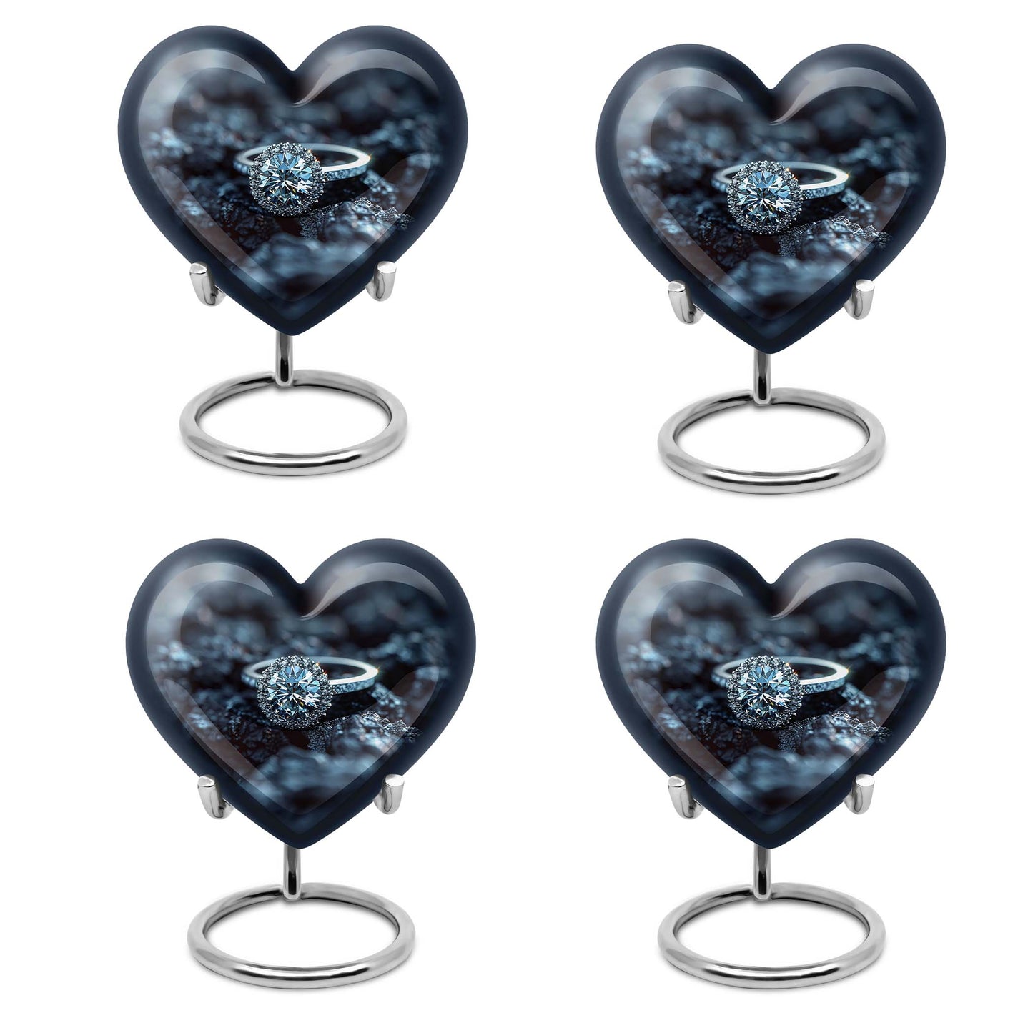Heart design Ring Urn for ashes.
