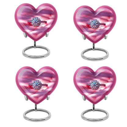 Abstract Heart Urn, Memorial Human Ring Funeral Urn for Men