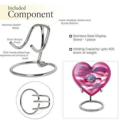 Abstract Heart Urn, Memorial Human Ring Funeral Urn for Men