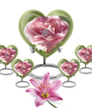 Abstract heart-shaped 10-inch Ring Urn