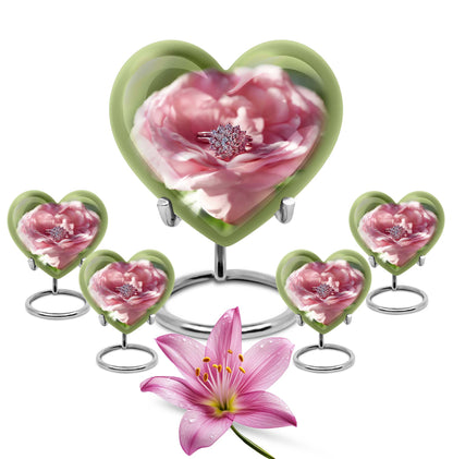 Abstract heart-shaped 10-inch Ring Urn