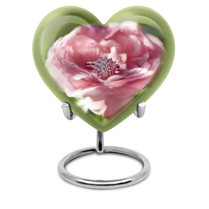 Abstract heart-shaped 10-inch Ring Urn