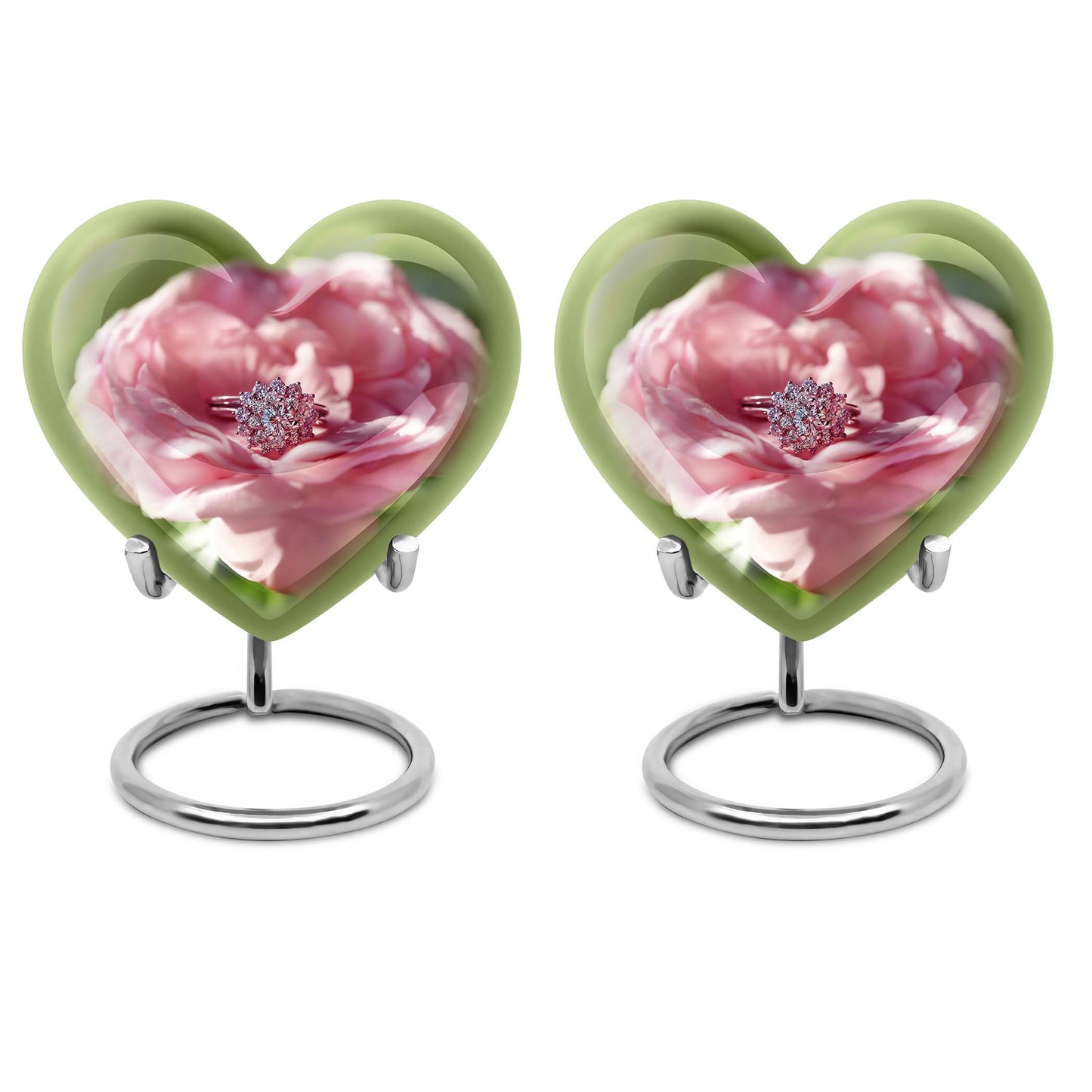 Abstract heart-shaped 10-inch Ring Urn