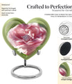 Abstract heart-shaped 10-inch Ring Urn