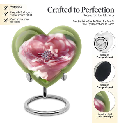 Abstract heart-shaped 10-inch Ring Urn