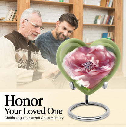 Abstract heart-shaped 10-inch Ring Urn