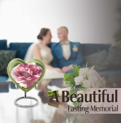 Abstract heart-shaped 10-inch Ring Urn