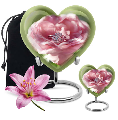 Abstract heart-shaped 10-inch Ring Urn
