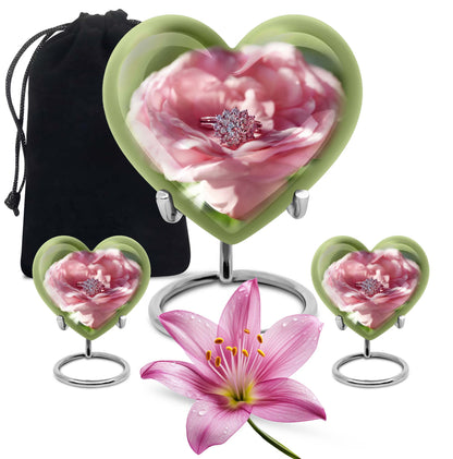 Abstract heart-shaped 10-inch Ring Urn