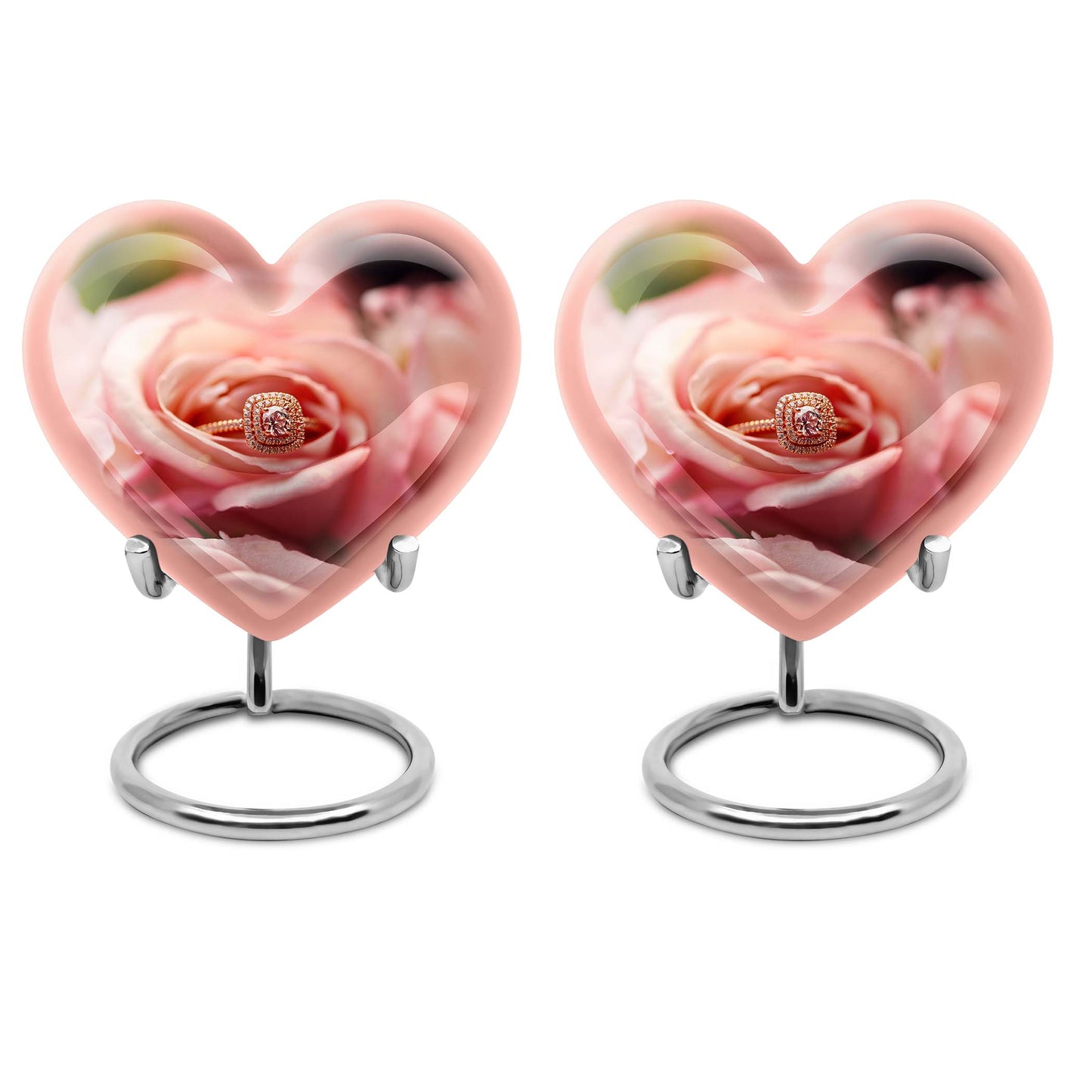 Ring Urn, heart-shaped funeral urn