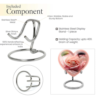 Ring Urn, heart-shaped funeral urn