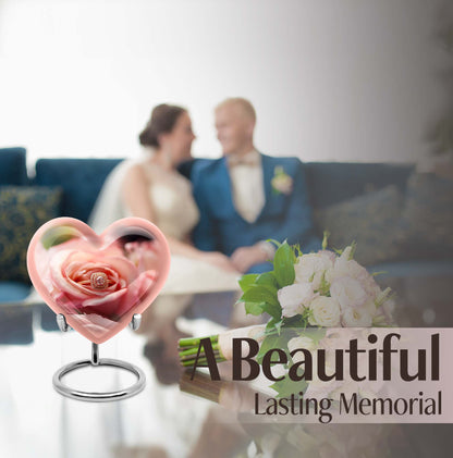 Ring Urn, heart-shaped funeral urn
