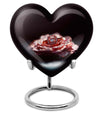 10-inch Heart Ring Urn for ashes, customizable, includes velvet pouch