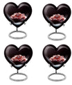 10-inch Heart Ring Urn for ashes, customizable, includes velvet pouch
