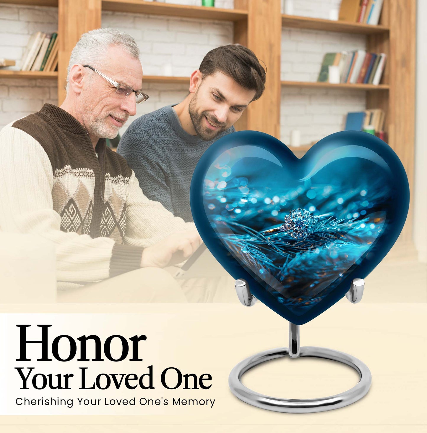 Abstract Heart Ring Urn,