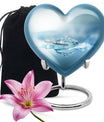 Abstract heart urn for adult male ashes