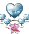Abstract heart urn for adult male ashes