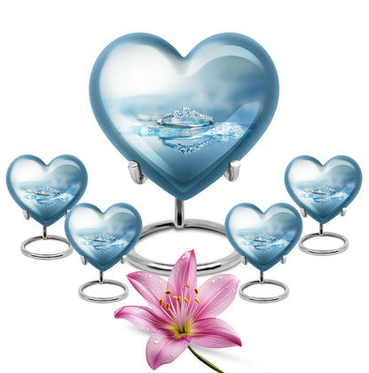 Abstract heart urn for adult male ashes