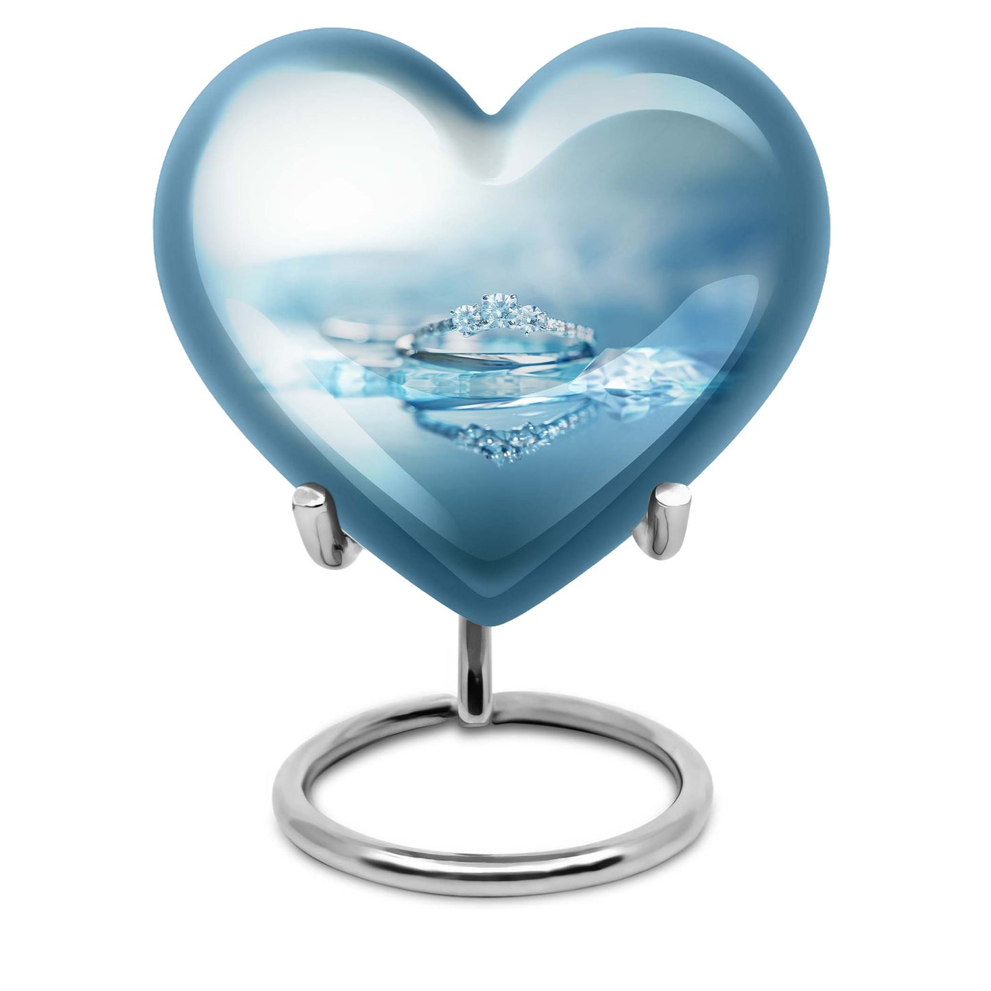 Abstract heart urn for adult male ashes
